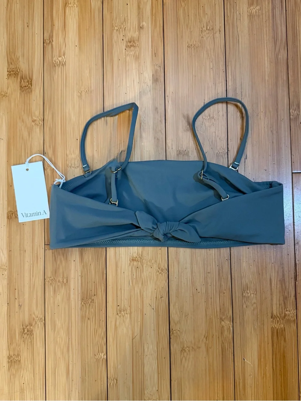 NWT Vitamin A Mila Bandeau Bikini Top Sage Size M